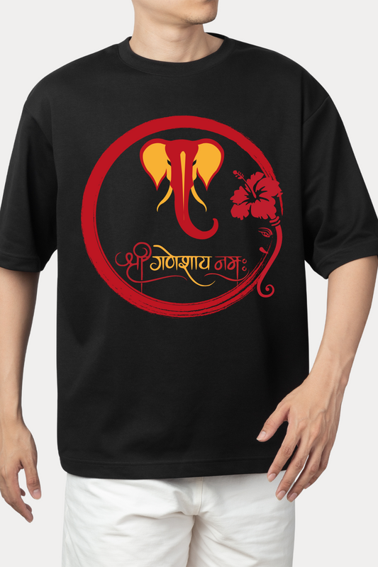 श्री गणेशाय नमः Printed Half Sleeve Classic T-Shirt for Men